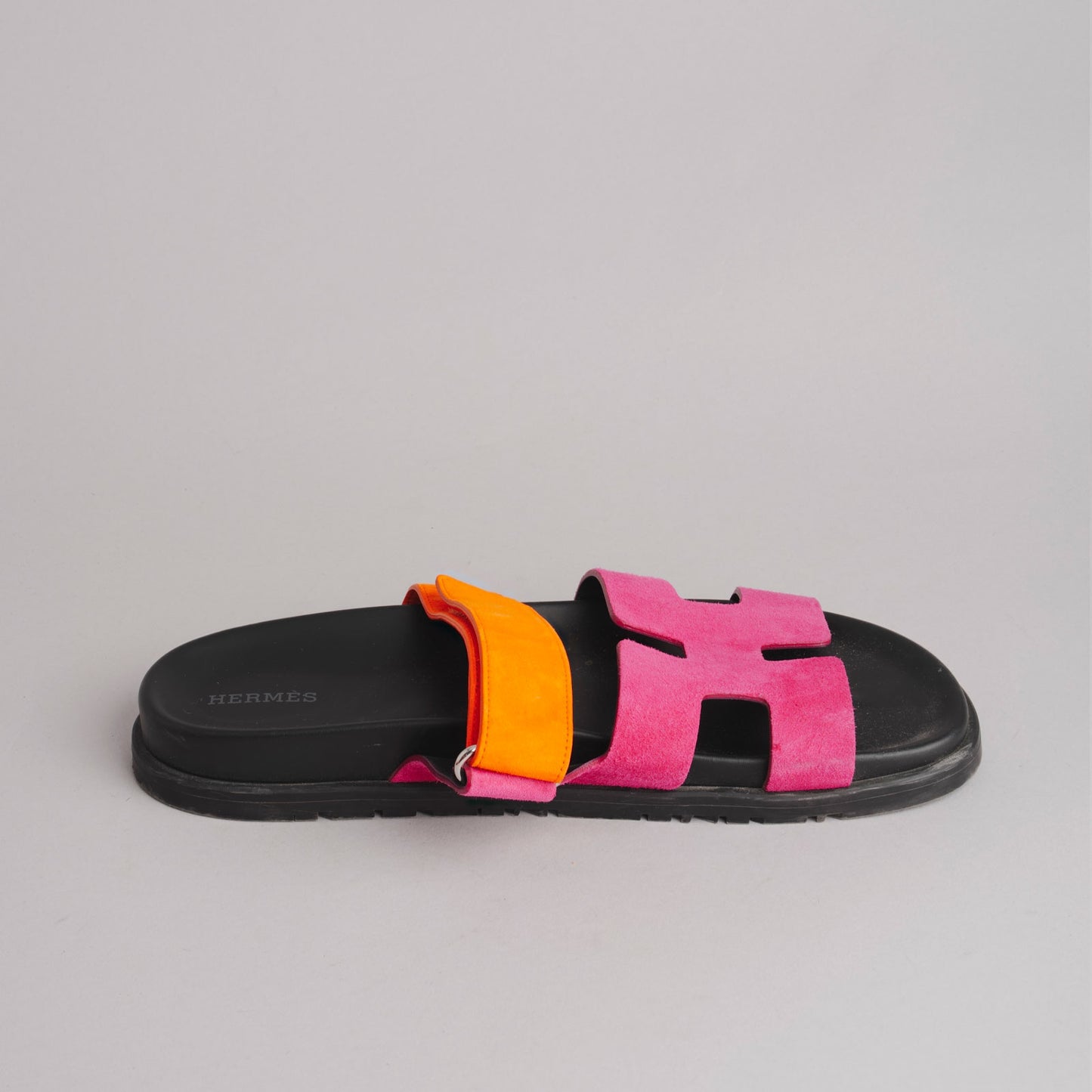 Sandales chypre HERMES 40 rose / orange