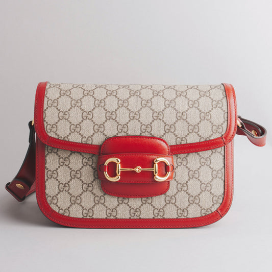 Sac à main horsebit GUCCI bordeaux