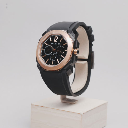 Montre or rose chronographe         BVLGARI