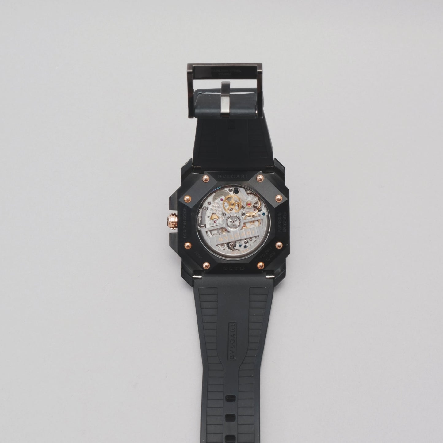Montre or rose chronographe         BVLGARI