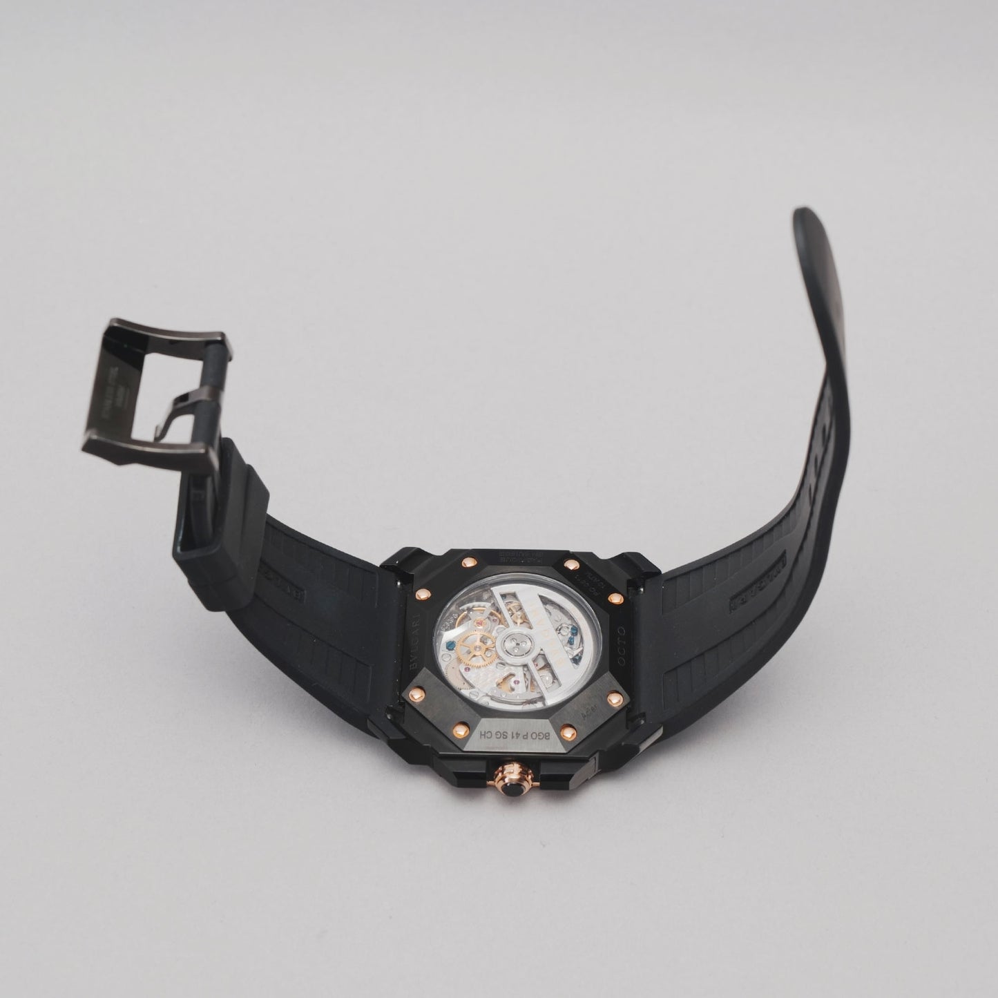 Montre or rose chronographe         BVLGARI