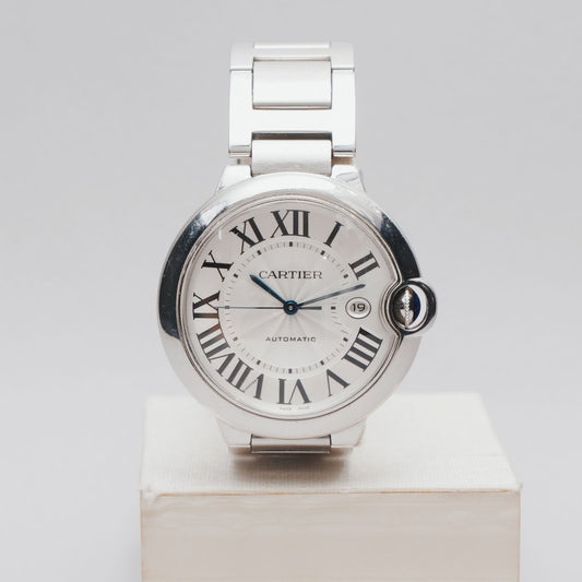 Montre ballon bleu automatic  CARTIER argenté