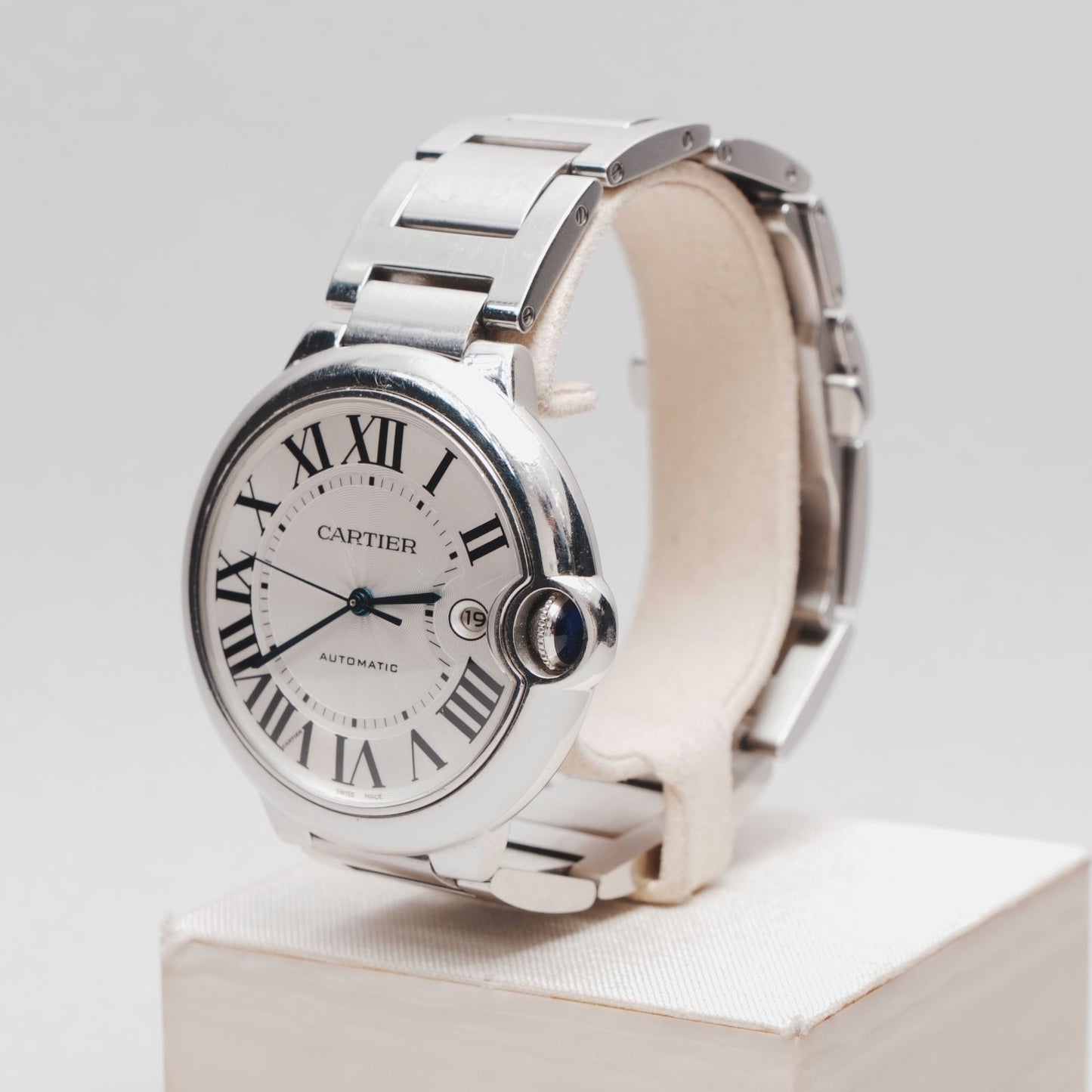Montre ballon bleu automatic  CARTIER argenté