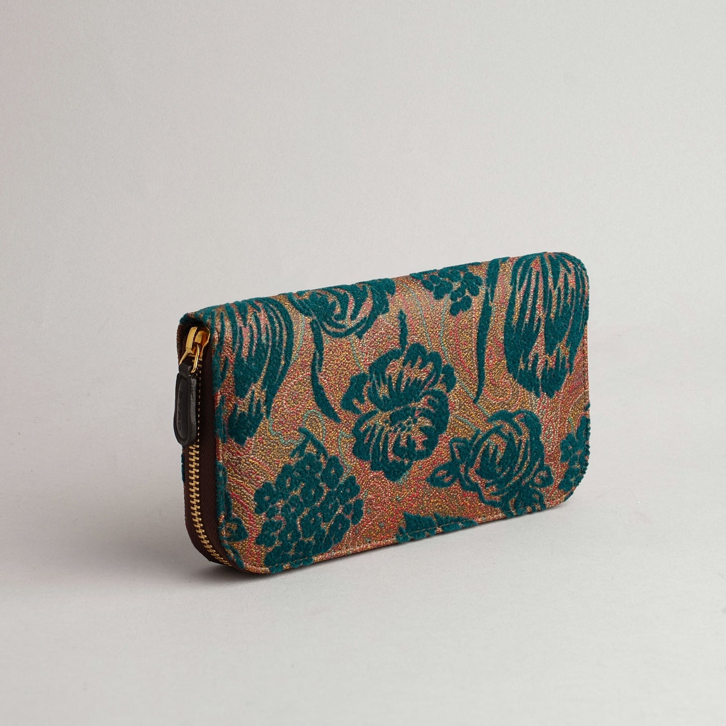 Portefeuille motif velour  ETRO marron / vert