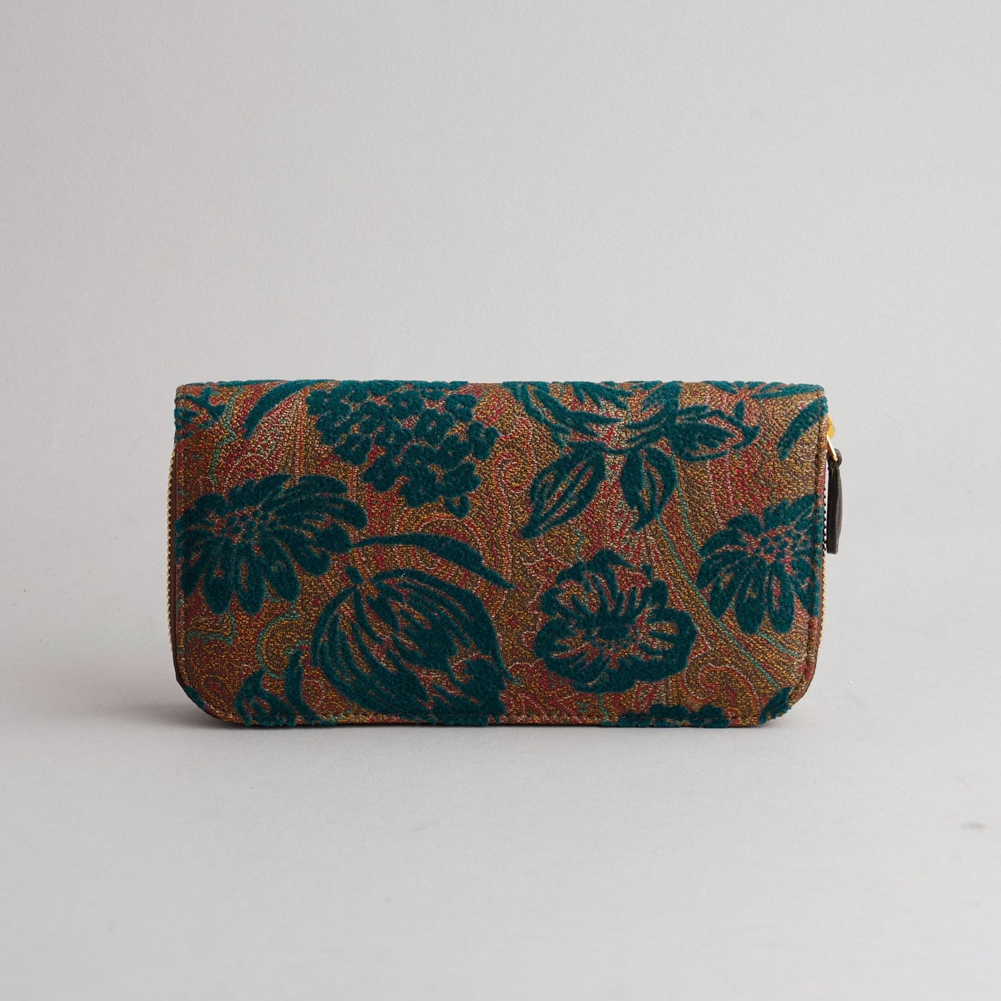 Portefeuille motif velour  ETRO marron / vert