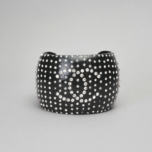 Bracelet strass cc CHANEL noir
