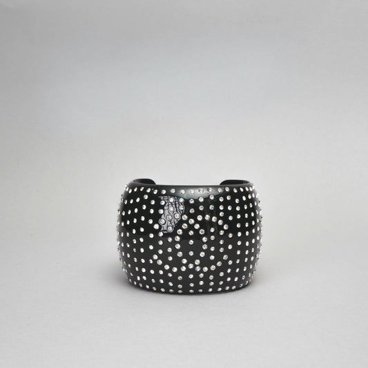 Bracelet strass cc CHANEL noir