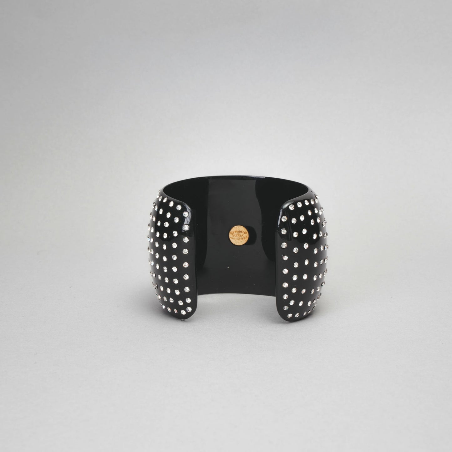 Bracelet strass cc CHANEL noir