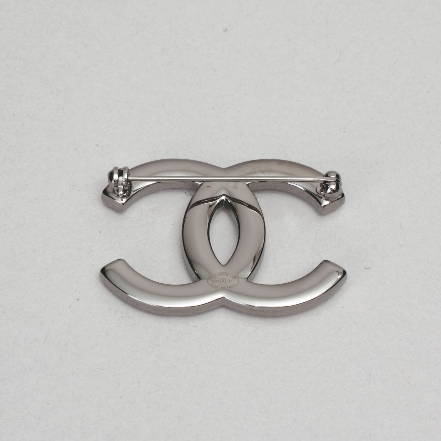Broche strass baguette CHANEL noir