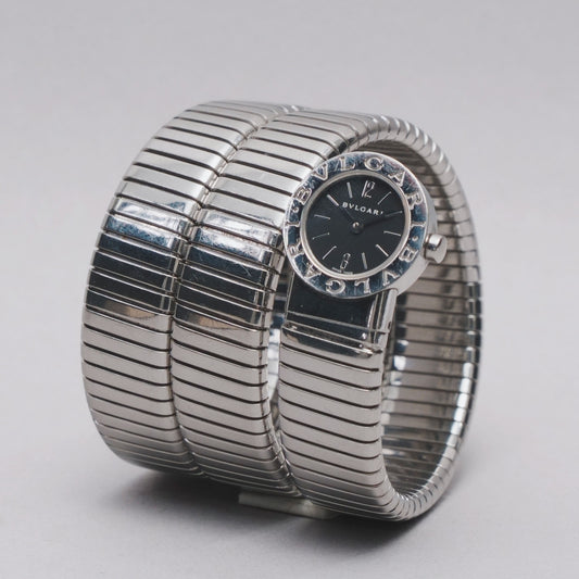 Montre tubogaz acier  BULGARI argenté