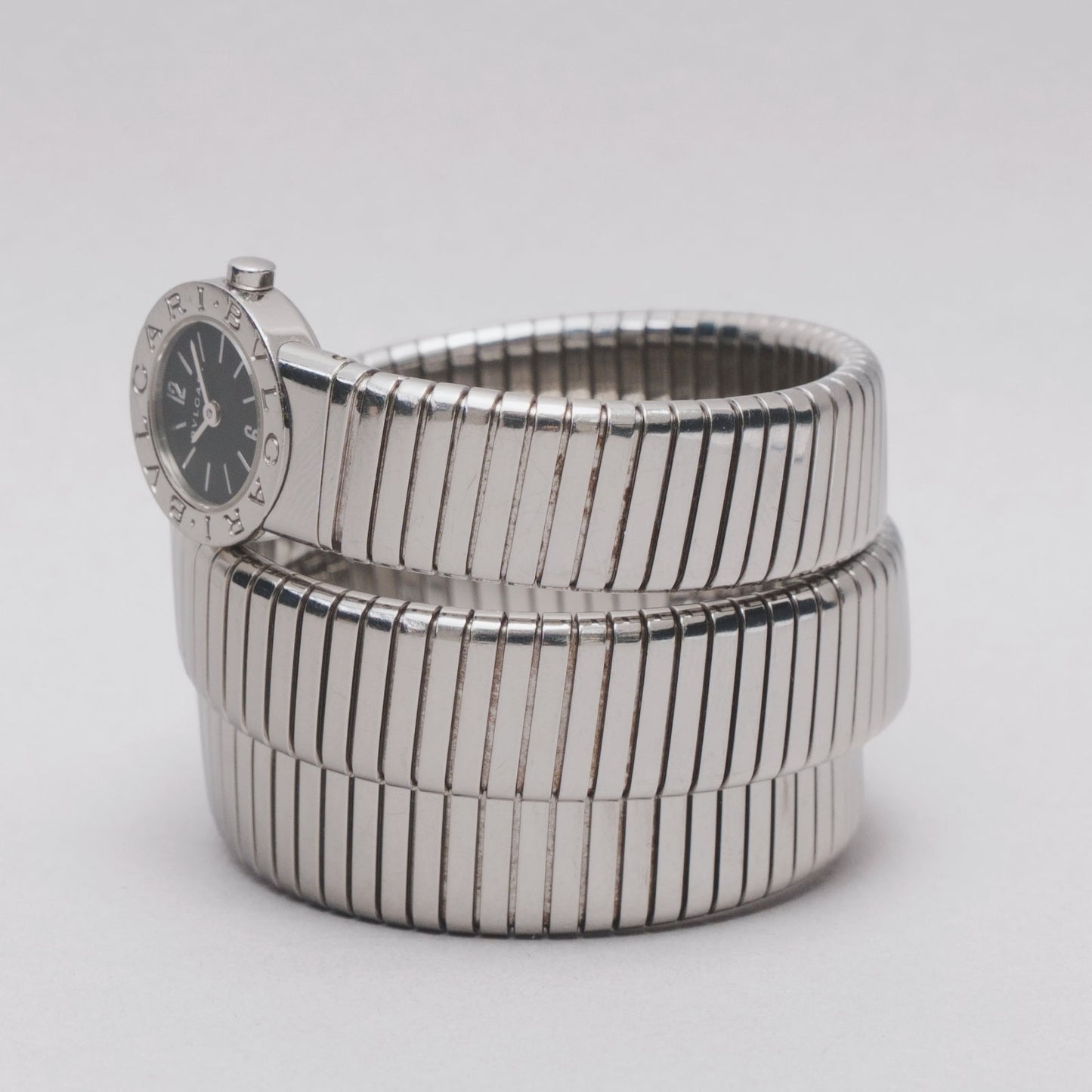 Montre tubogaz acier  BULGARI argenté