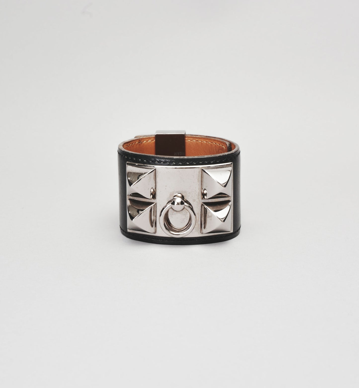 Bracelet Hermès Collier de Chien Noir - Finition Palladium