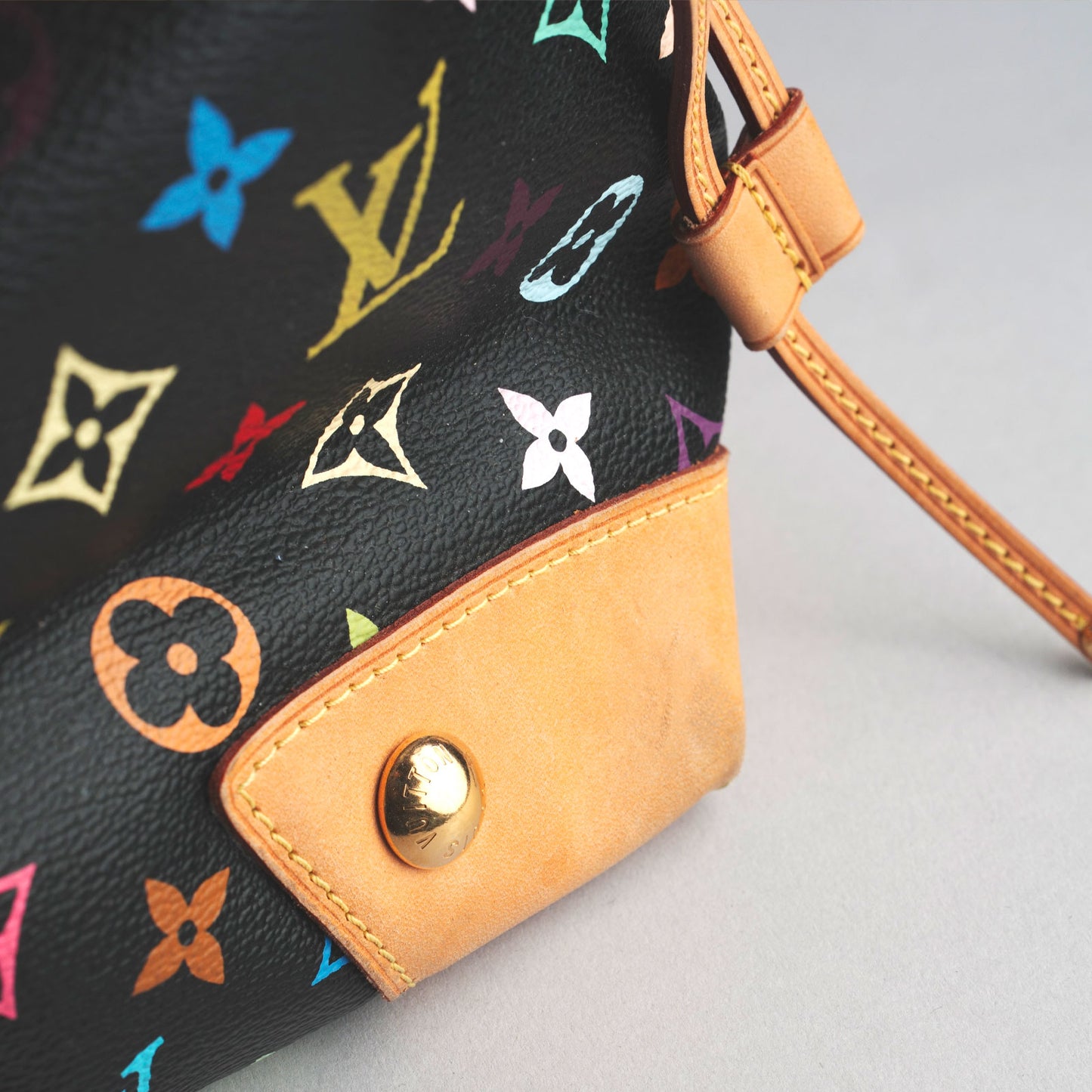 Sac à main LOUIS VUITTON noir / multicolore