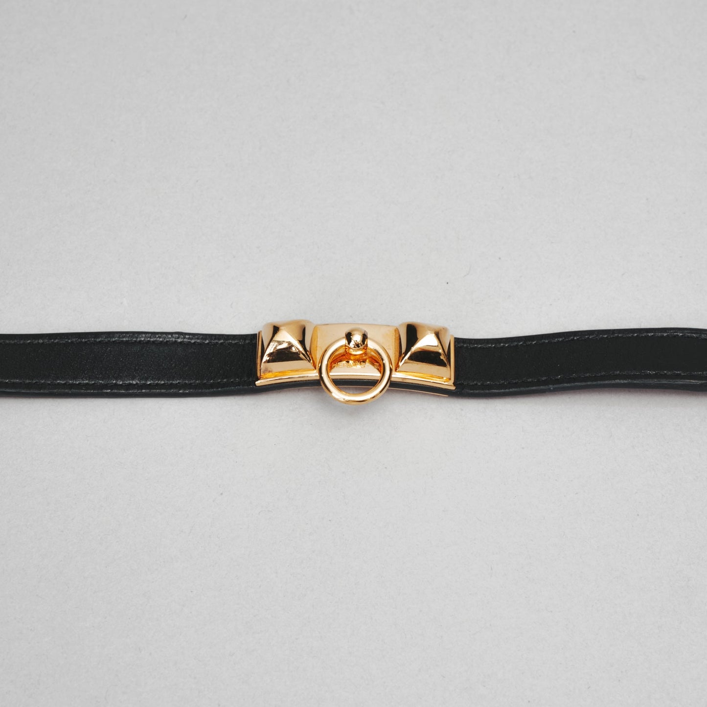 Bracelet kelly double tour  HERMÈS noir / doré