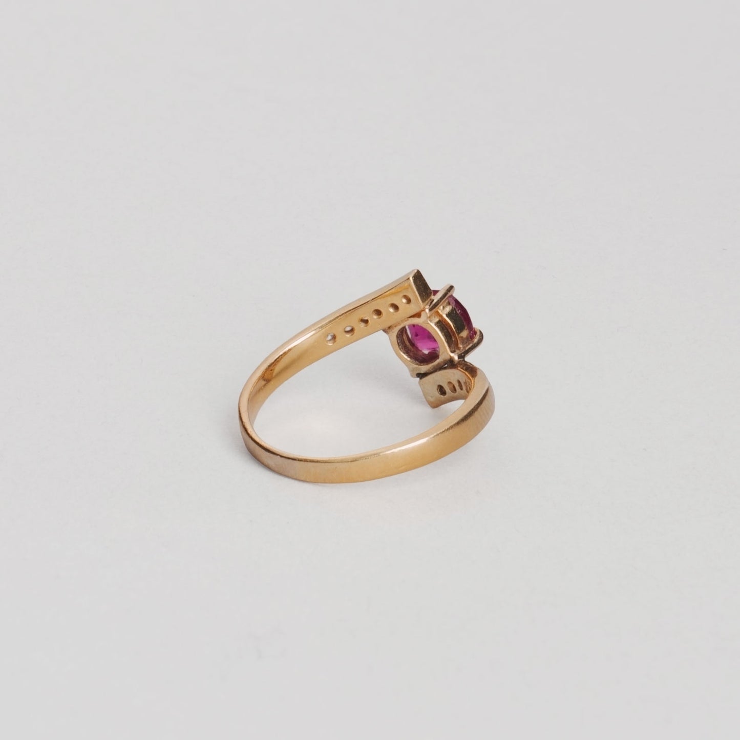 Bague rubis et diamant 750/1000 18k