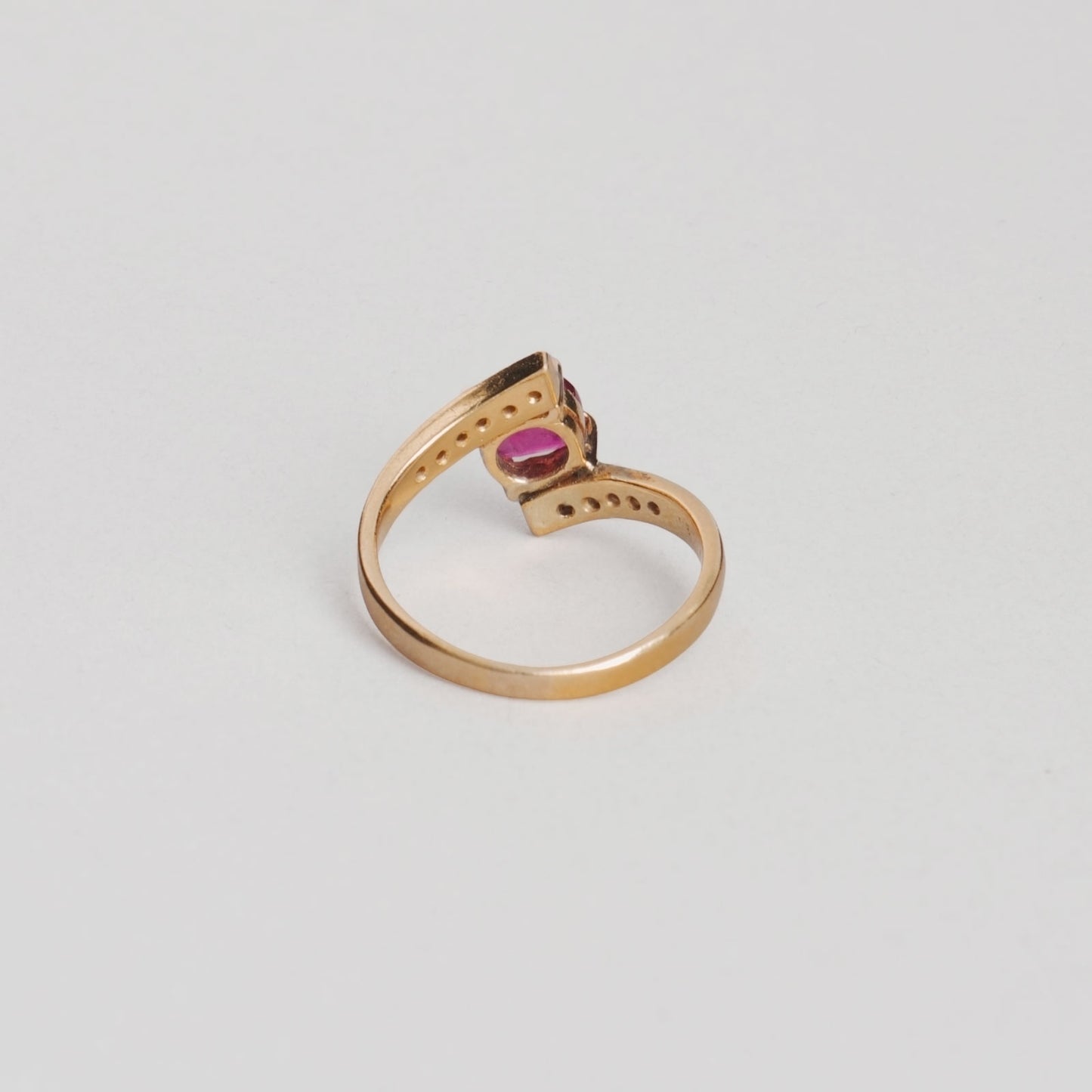 Bague rubis et diamant 750/1000 18k