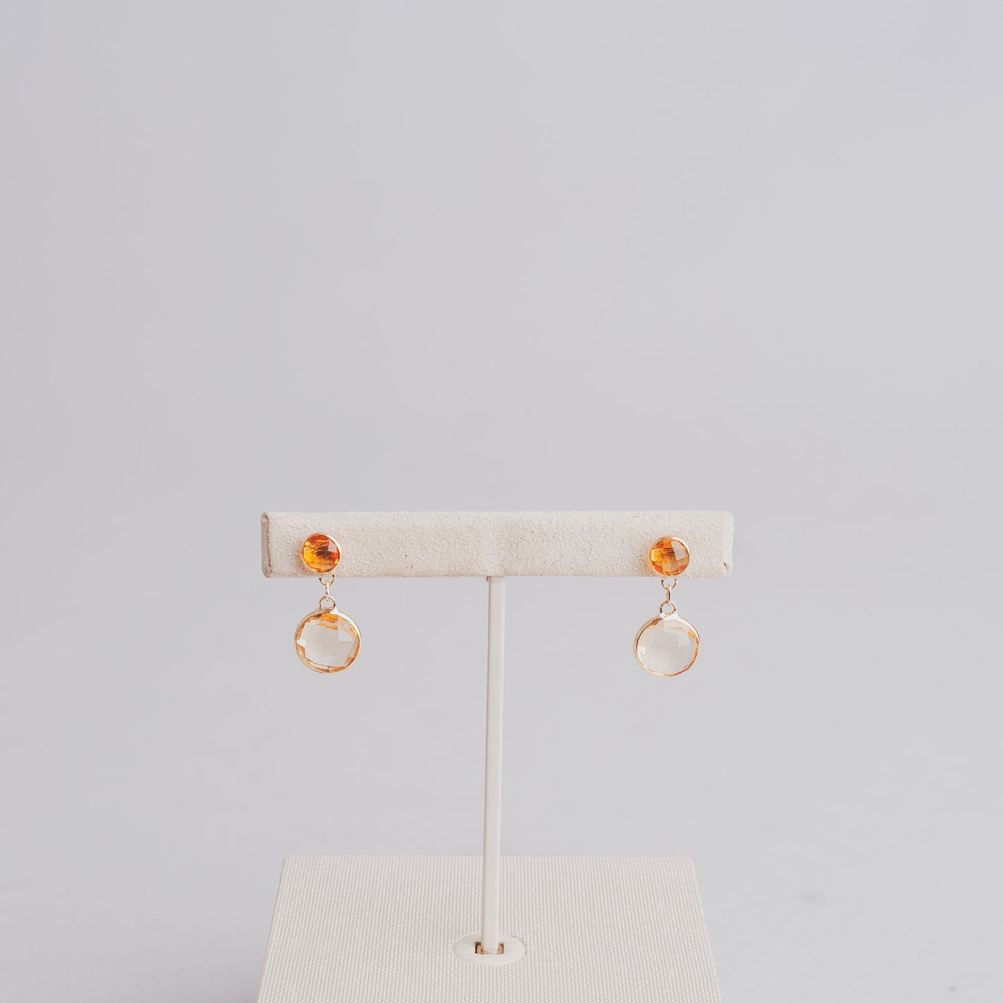 BO or 750/1000 ronde 2 citrine 1,7gr jaune