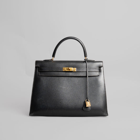 Sac à main HERMÈS noir Kelly 35