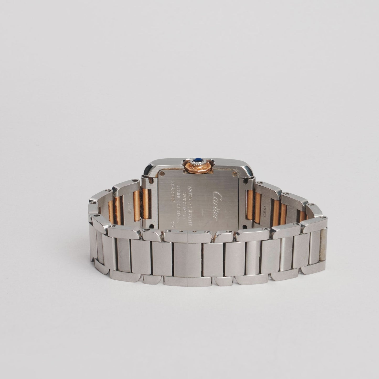 Montre montre tank anglaise  CARTIER argenté / doré