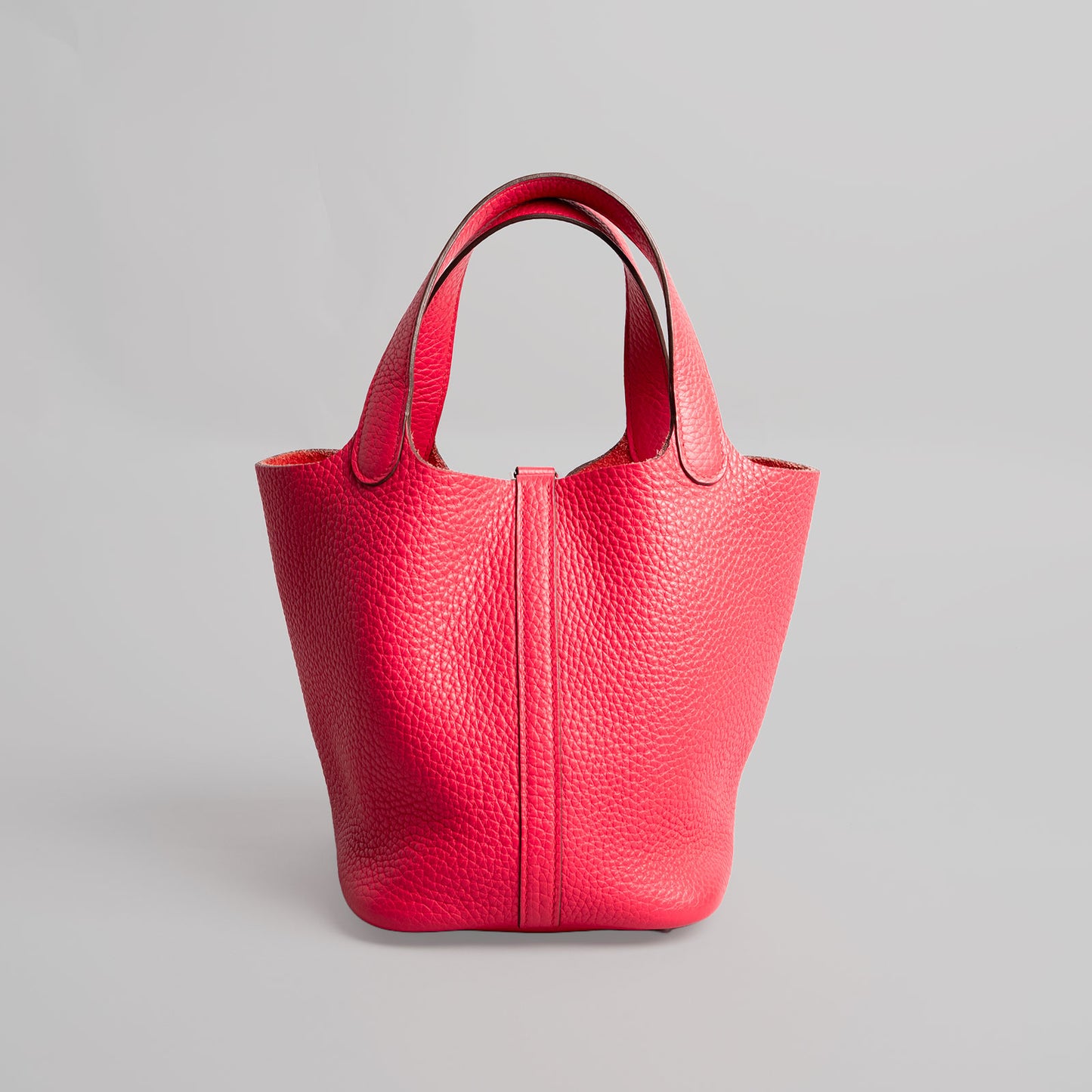 Sac à main picotin 18 rose extrême tortillon clémence paladium HERMÈS rose