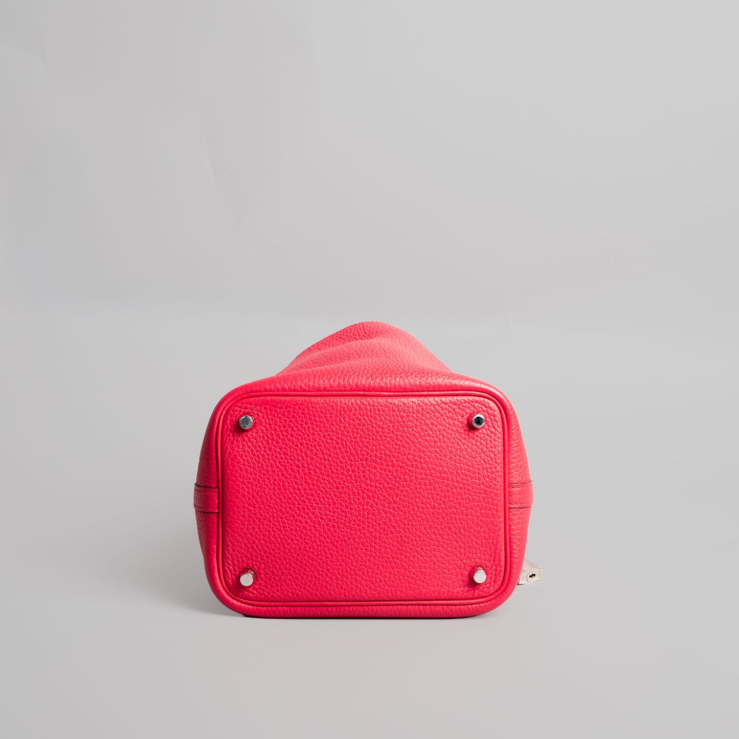 Sac à main picotin 18 rose extrême tortillon clémence paladium HERMÈS rose