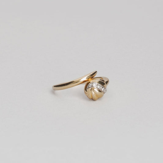 Bague vintage avec diamants 3,35gr or 18ct 750/1000 CARTIER jaune