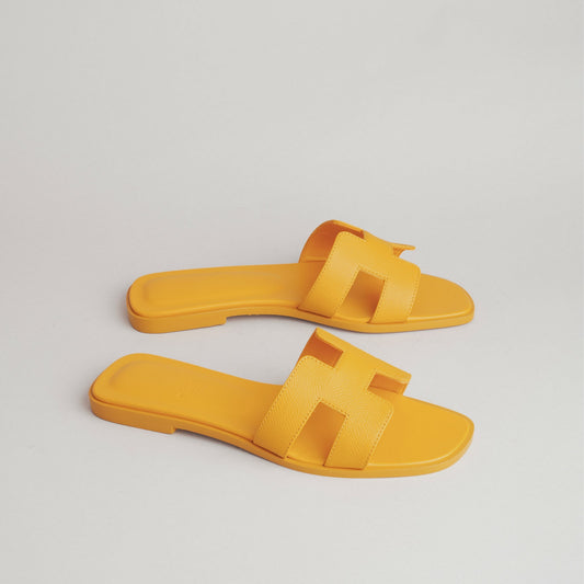 Mules oran avec boite  HERMÈS 36 jaune