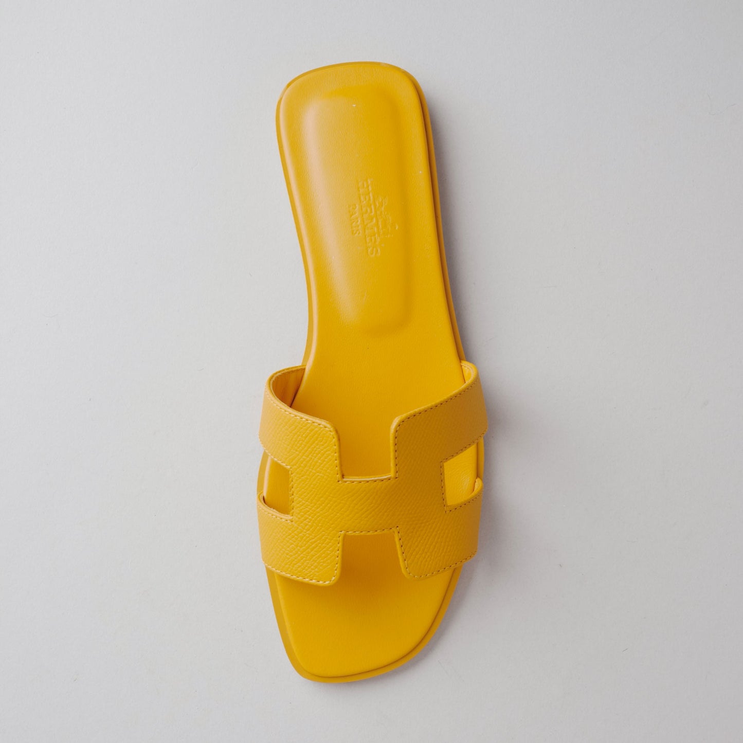 Mules oran avec boite  HERMÈS 36 jaune