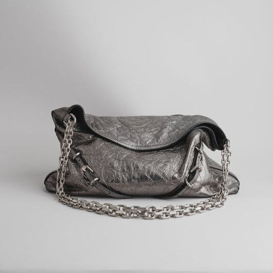 GIVENCHY — Sac Voyou argenté