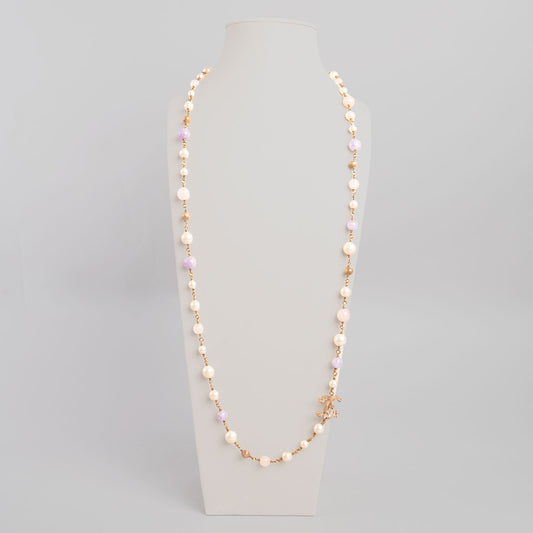 Collier sautoir CHANEL lila / violet