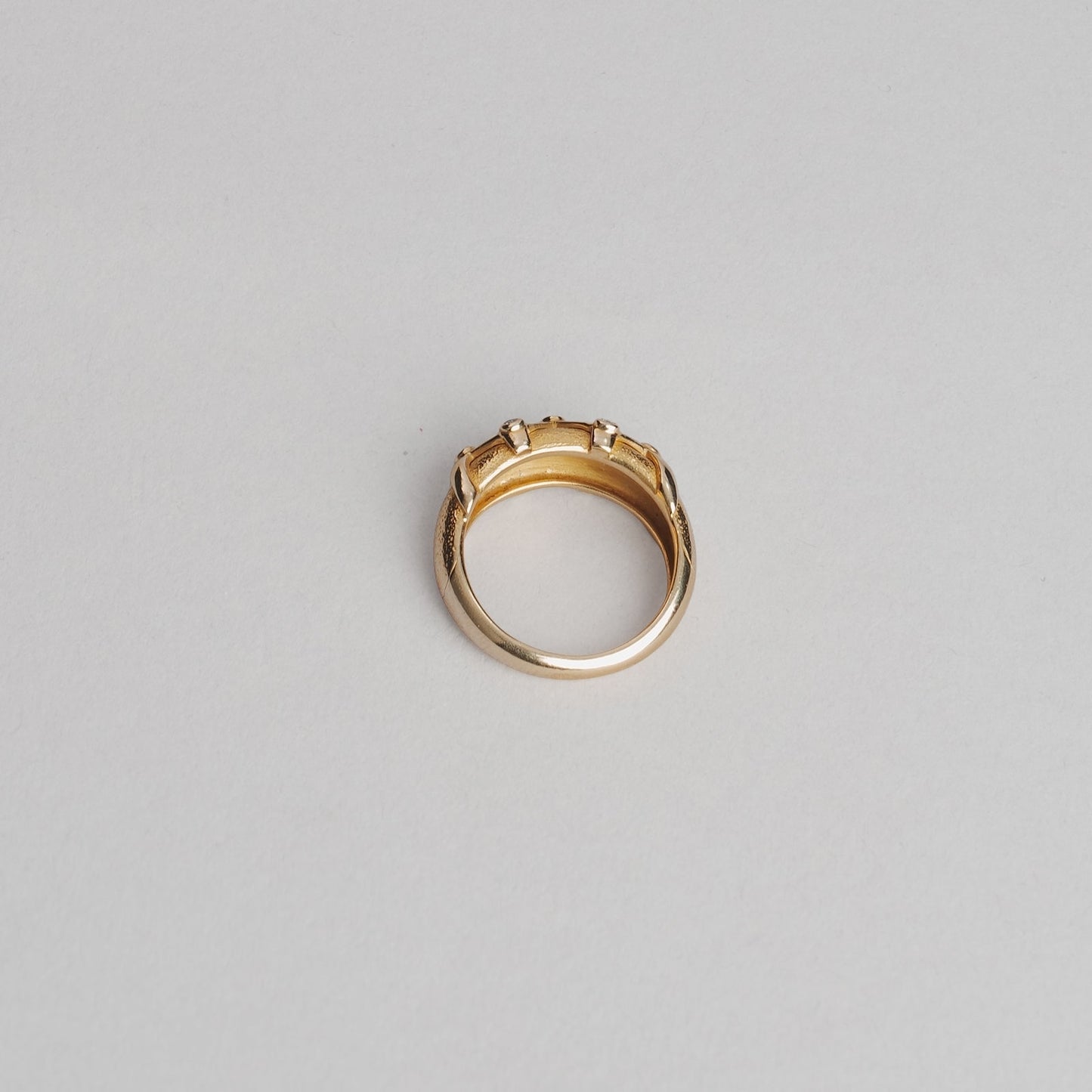 Bague  diamant croisés 6,6 gr or 18ct 750/1000 jaune