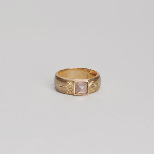 Bague tourmaline  3,36gr or 18ct 750/1000  jaune