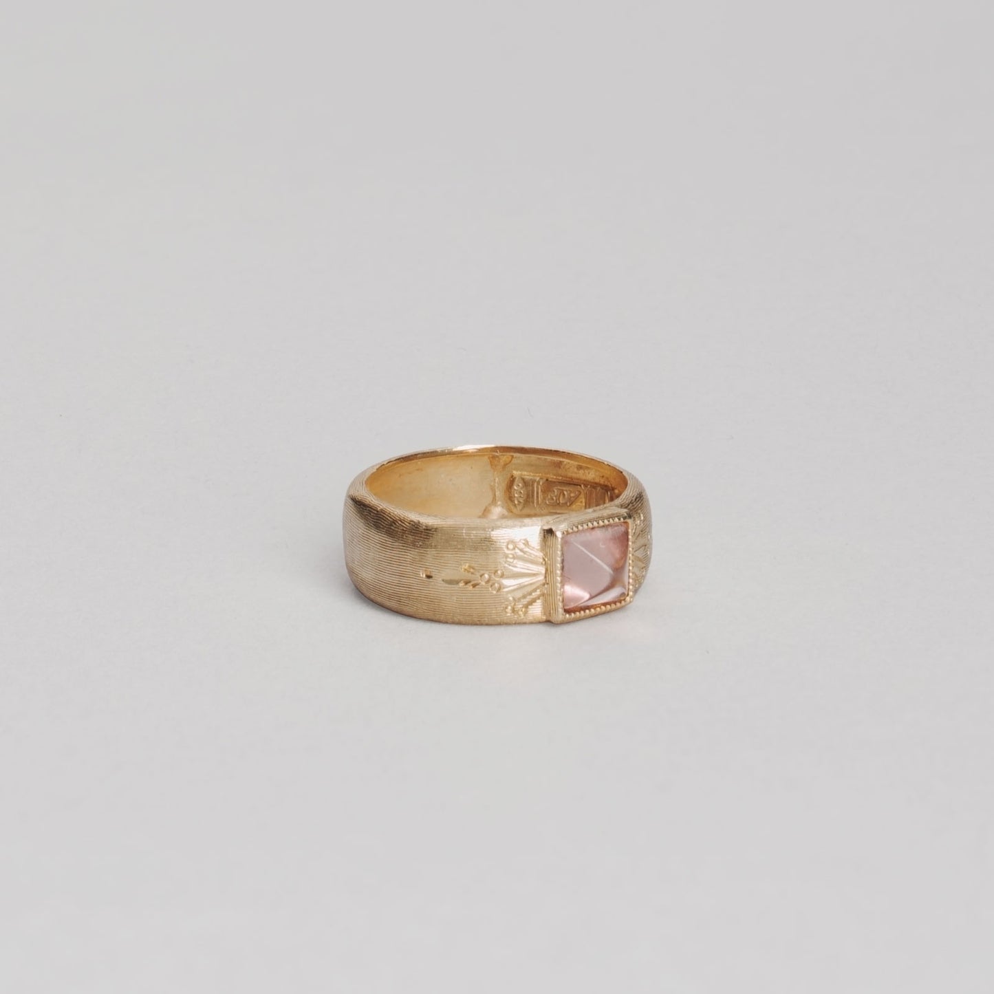 Bague tourmaline  3,36gr or 18ct 750/1000  jaune