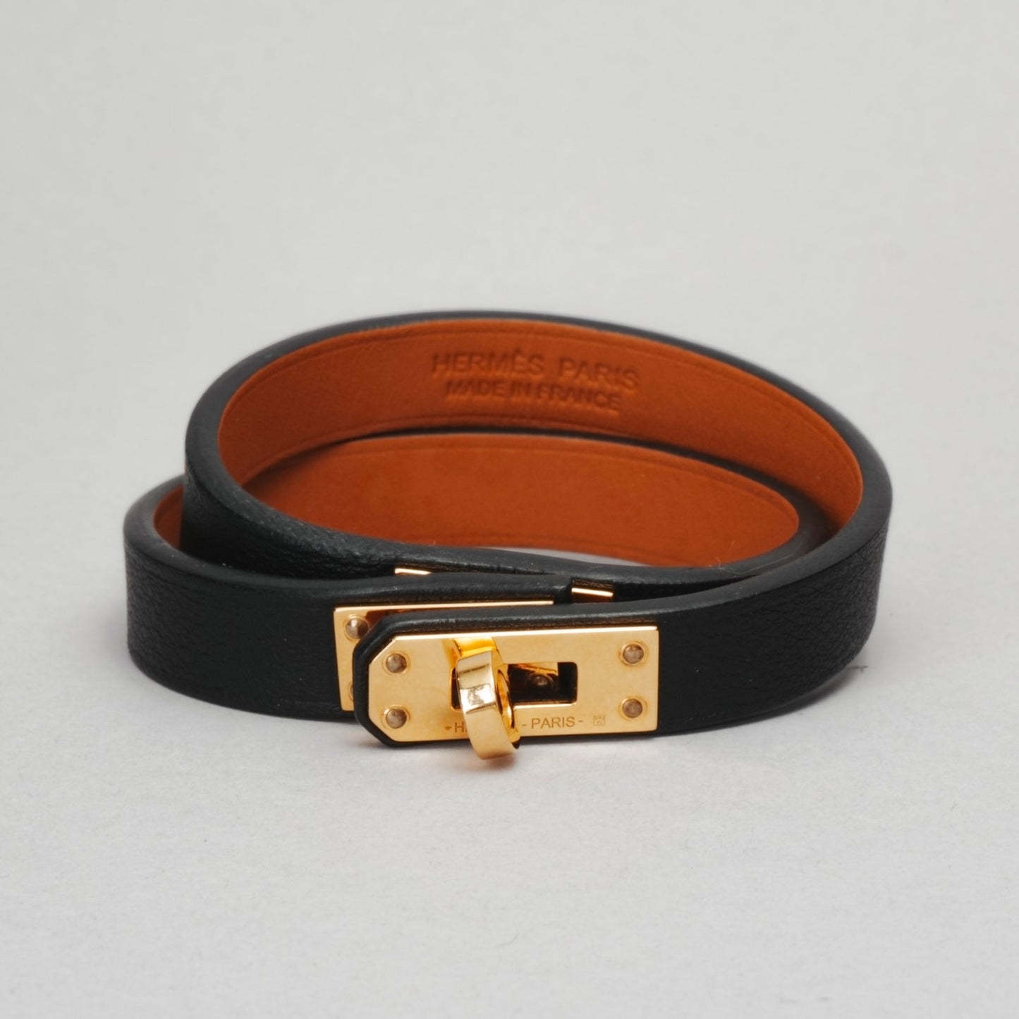 Bracelet kelly taille 1 HERMÈS noir / doré