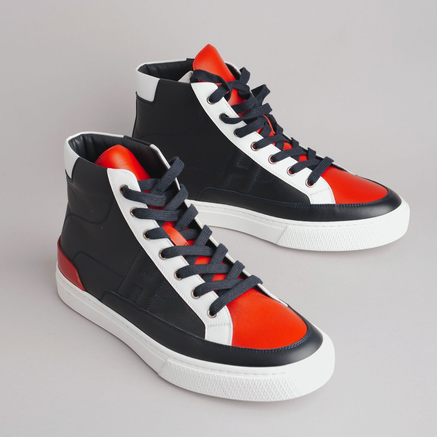 Baskets HERMÈS 41 marine / rouge