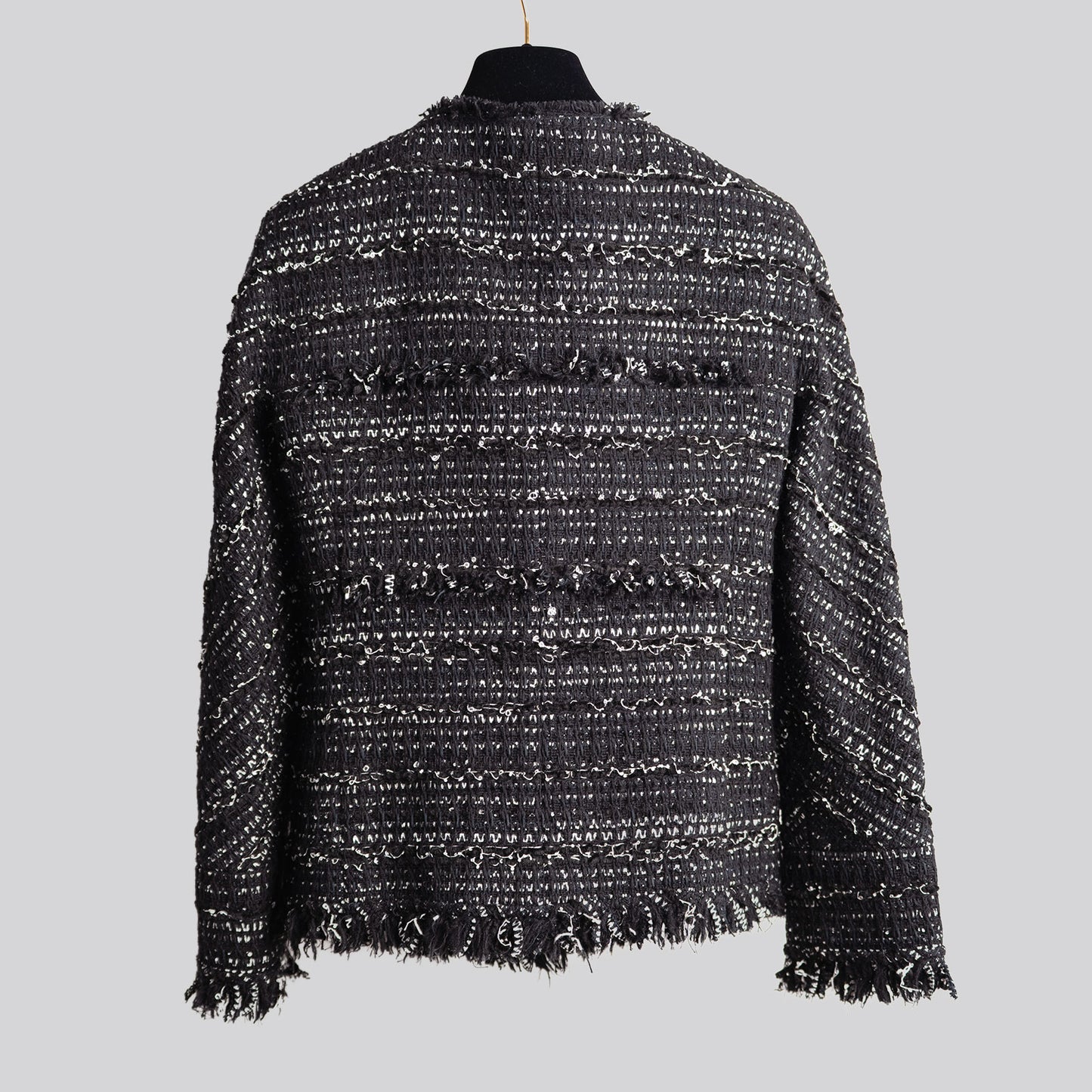 Veste en laine CHANEL T34 noir  et blanc