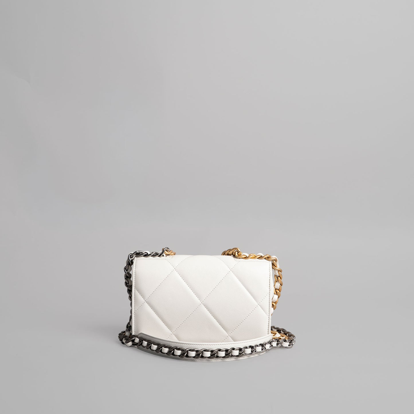 Sac à main en cuir CHANEL blanc