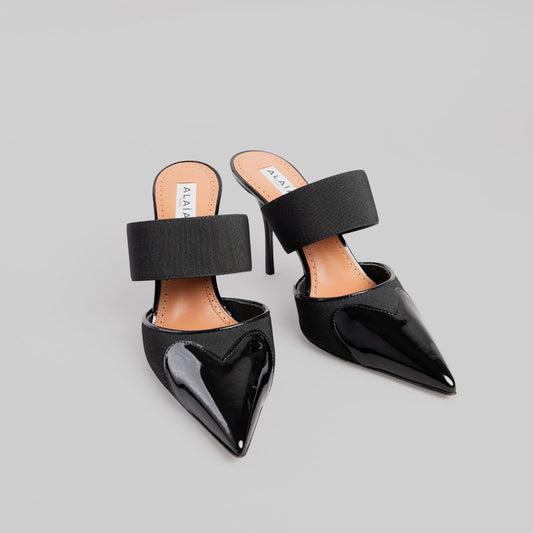 Mules ALAIA 39 noir cœur