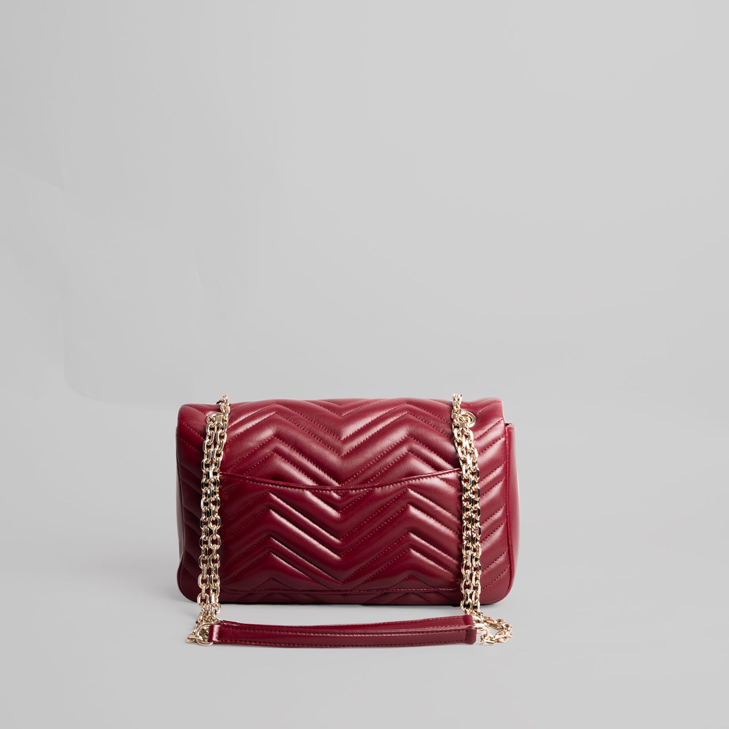 Sac à main en cuir GUCCI Marmont bordeaux