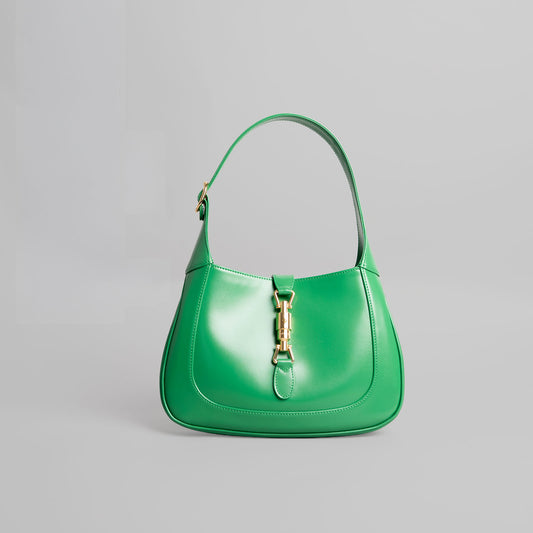 Sac à main en cuir GUCCI vert Jackie