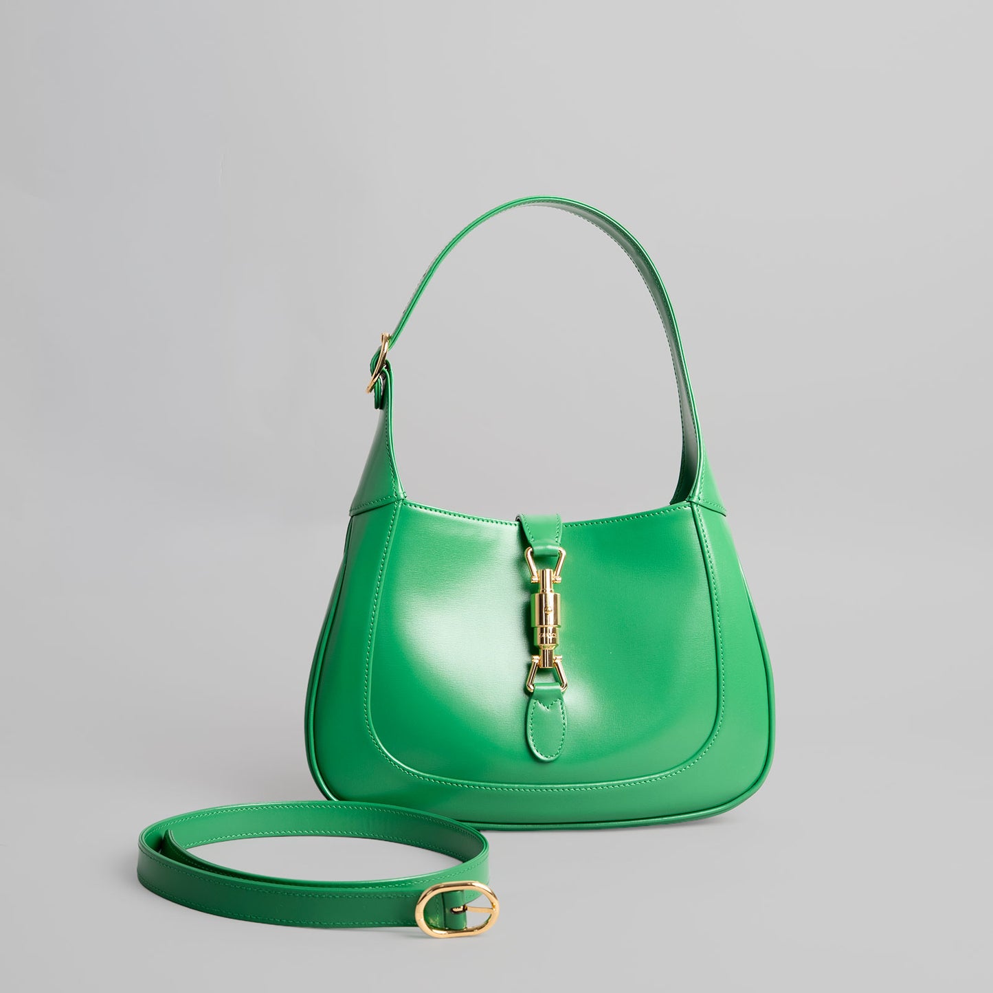 Sac à main en cuir GUCCI vert Jackie