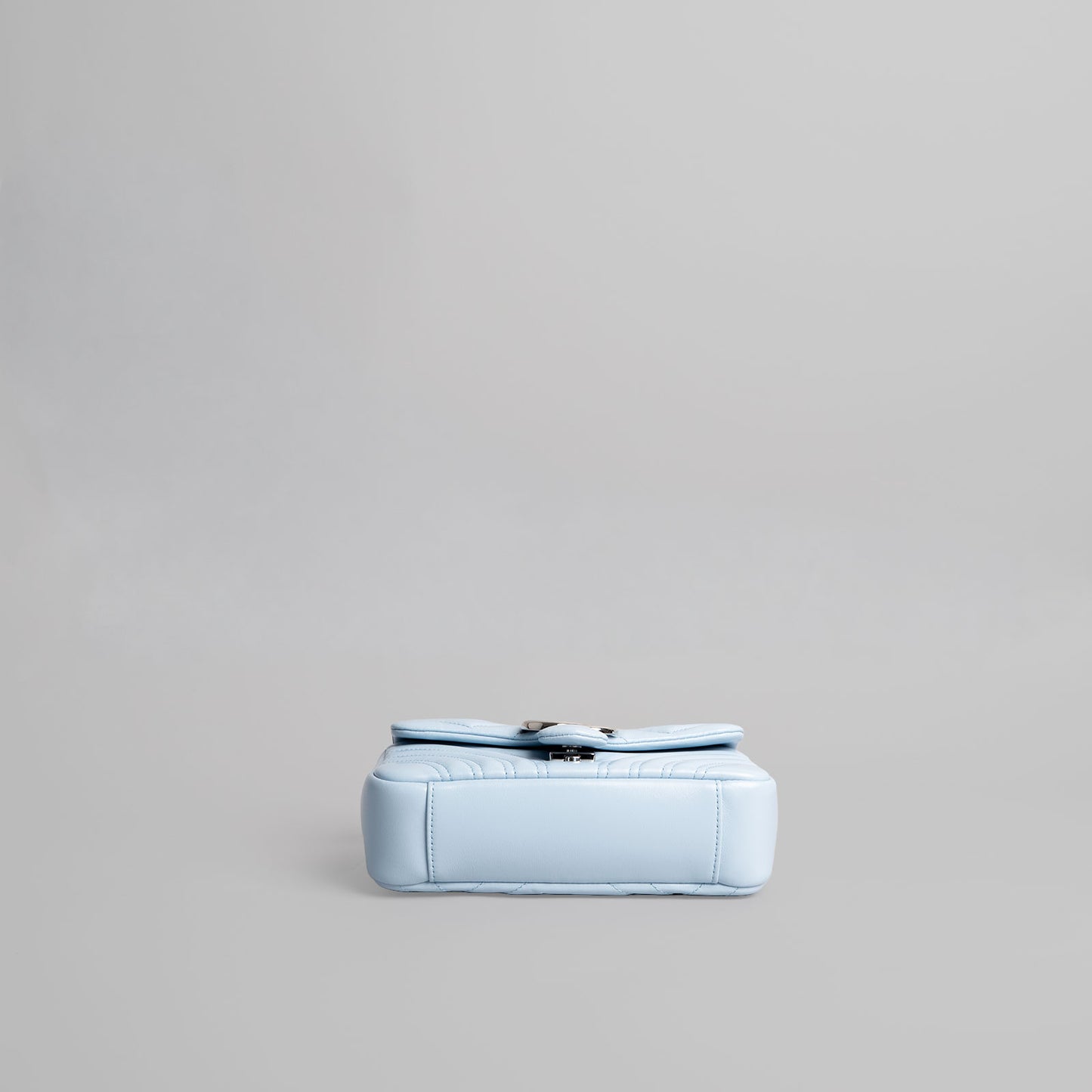 Sac à main en cuir GUCCI bleu marmont