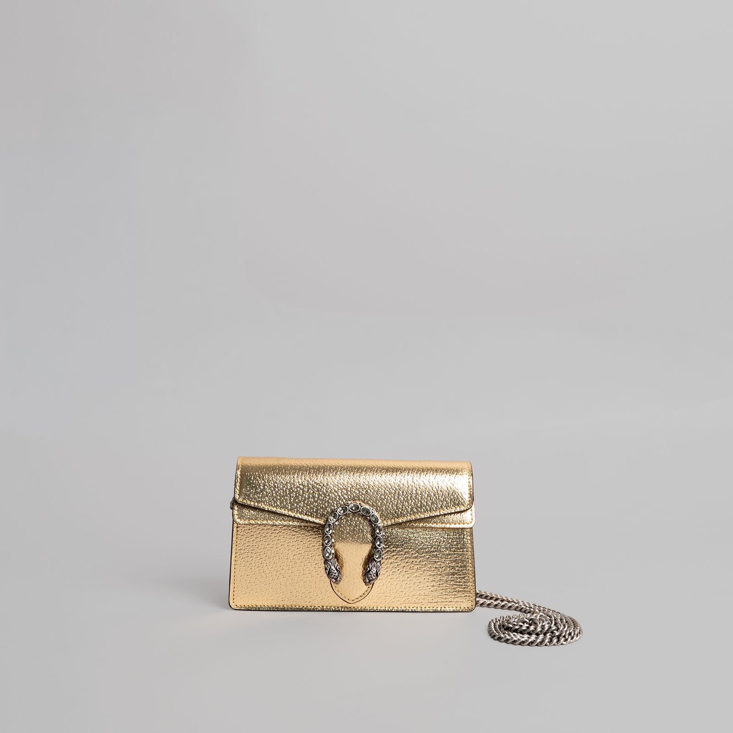Sac à main en cuir GUCCI doré Dionysus