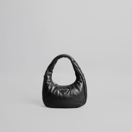 Sac à main en cuir PRADA noir Solf