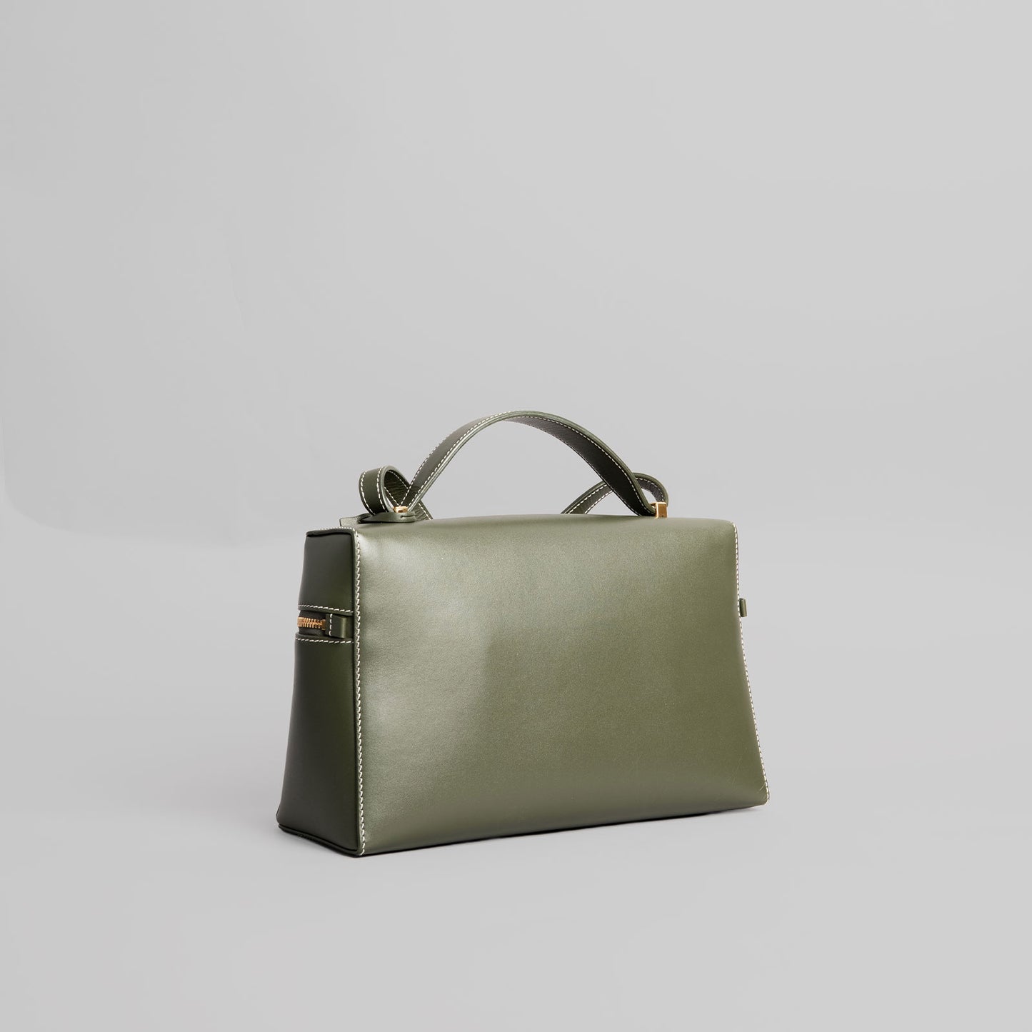 Sac à main en cuir LORO PIANA L27 kaki