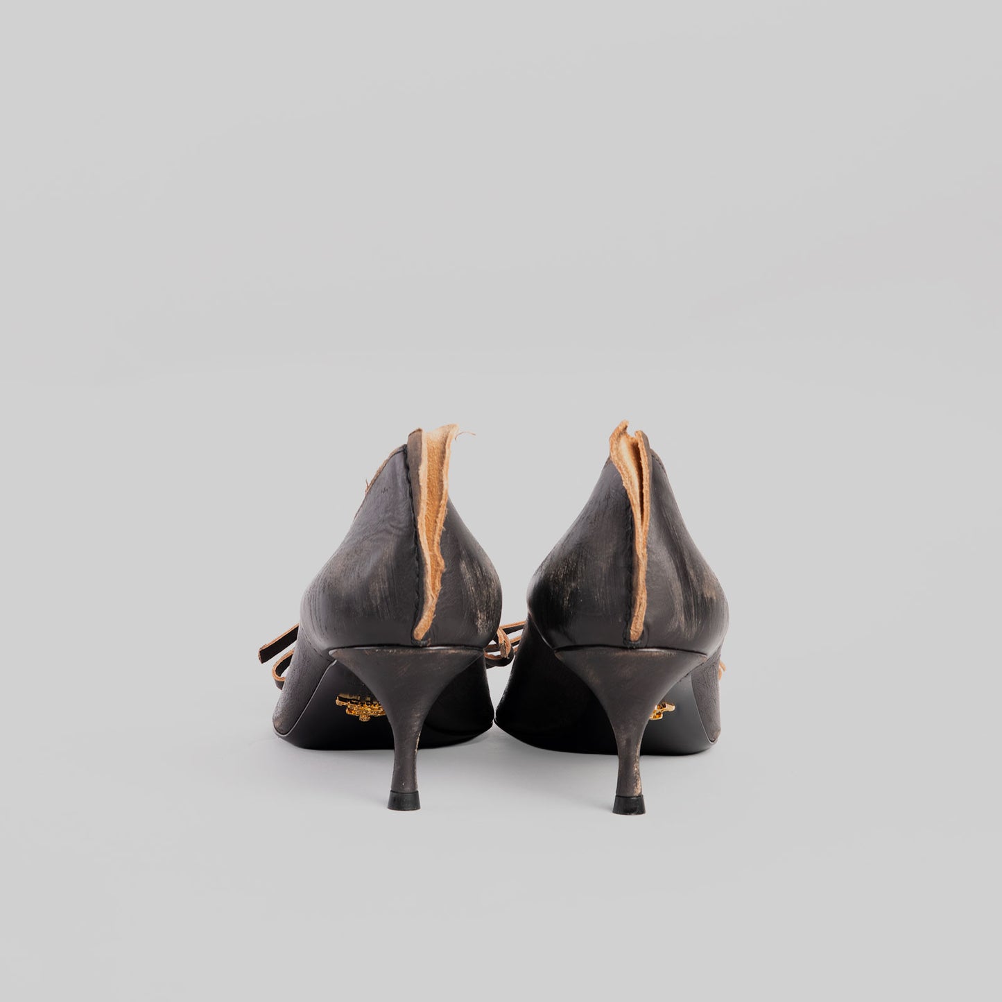 Escarpins en cuir PRADA 39 marron