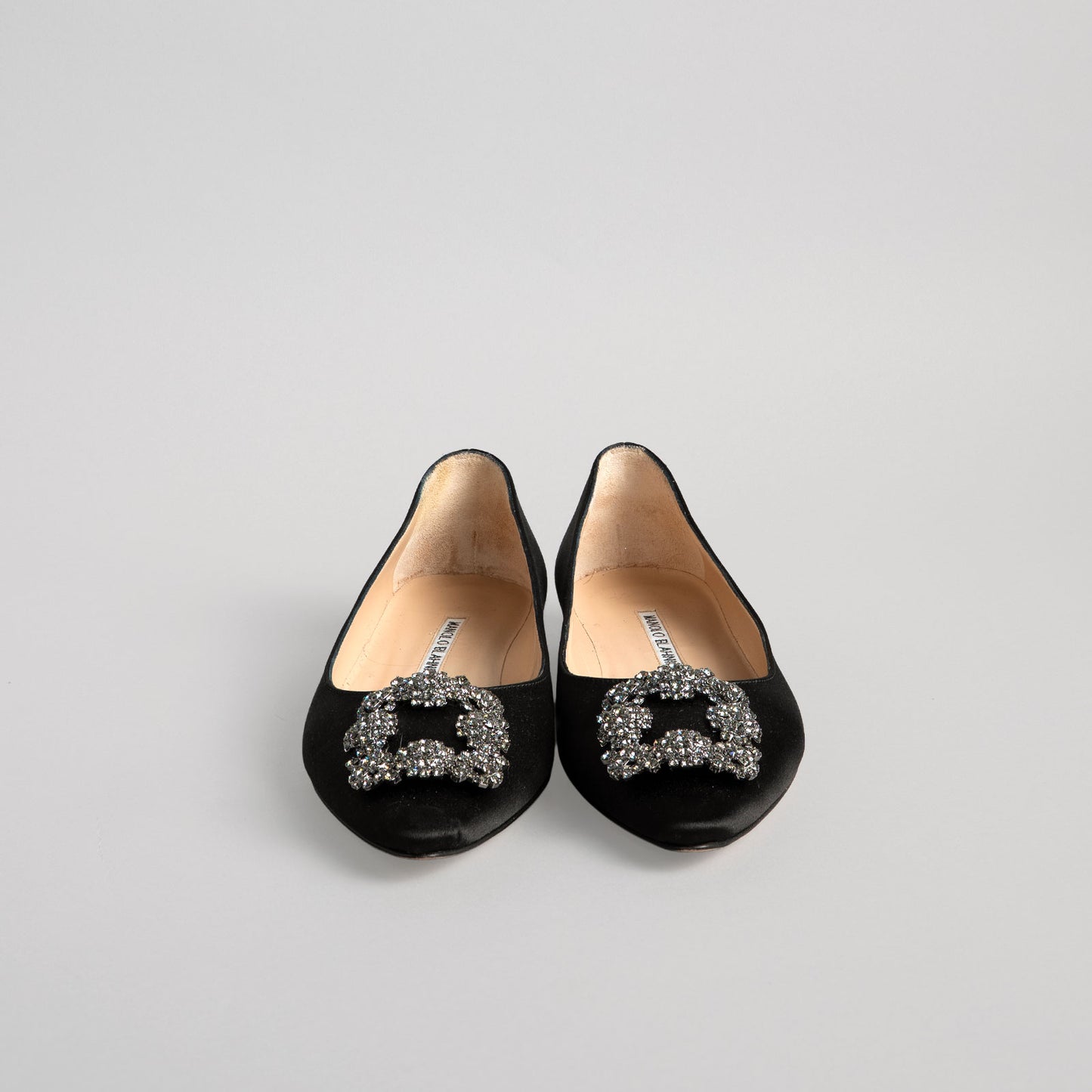 Mocassins en satin MANOLO BLAHNIK 36 noir