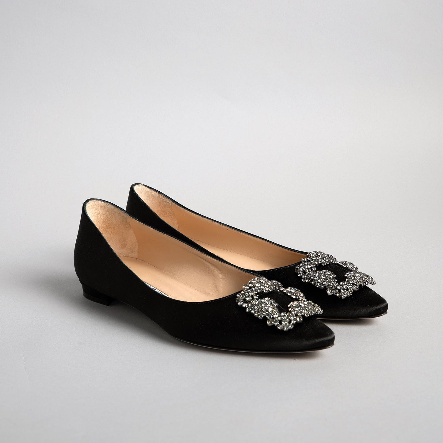 Mocassins en satin MANOLO BLAHNIK 36 noir