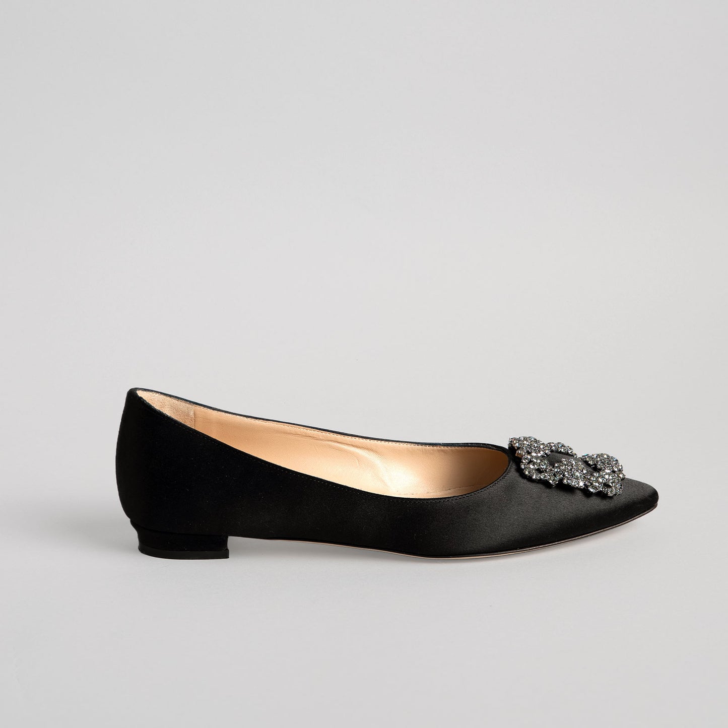 Mocassins en satin MANOLO BLAHNIK 36 noir