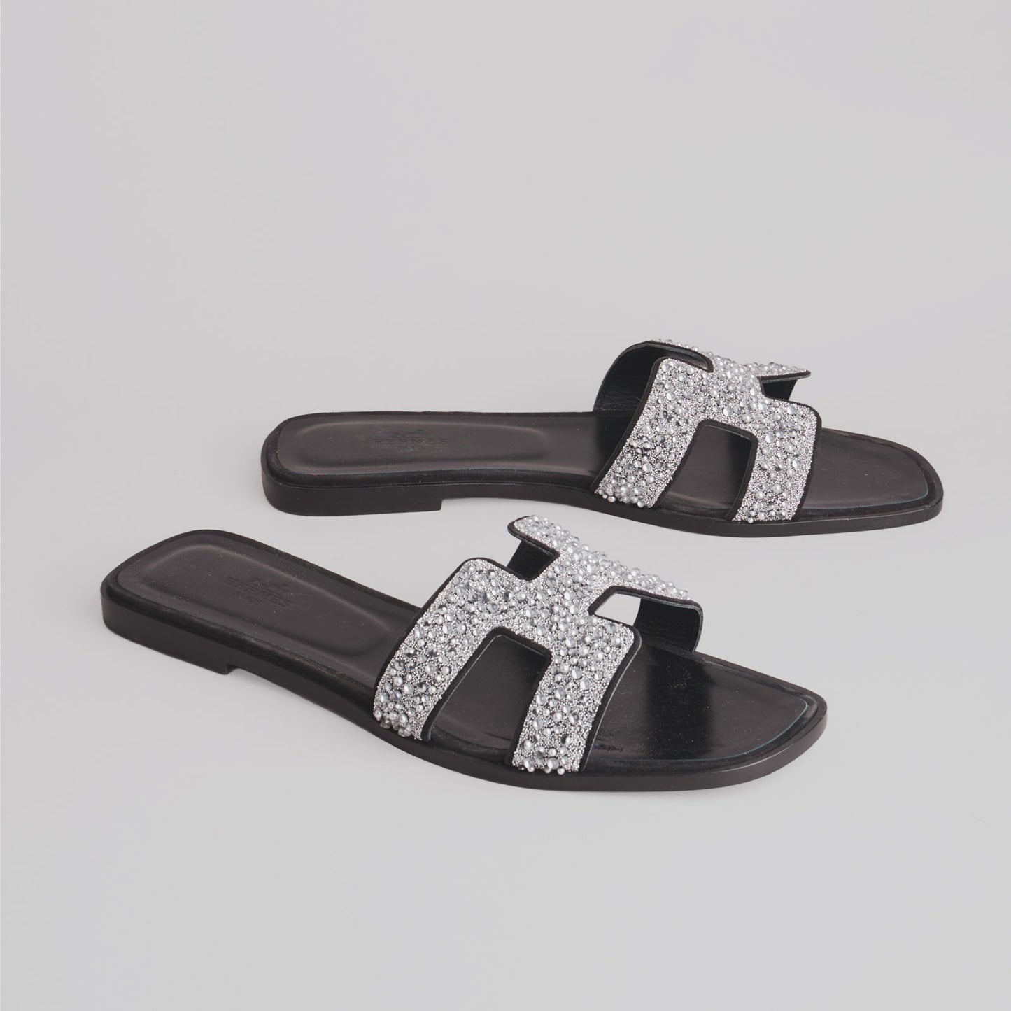 Mules oran strass HERMÈS 41 noir